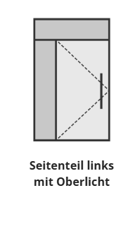 Seitenteil links mit Oberlicht
