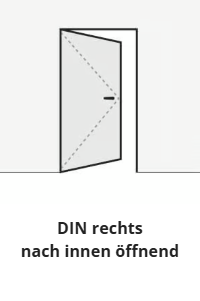 DIN rechts, nach innen öffnend